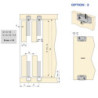 Kit di ferramenta per armadio 2 con porte scorrevoli e chiusura soft Flow2 con binari incassati 2,35 m, pannelli non inclu