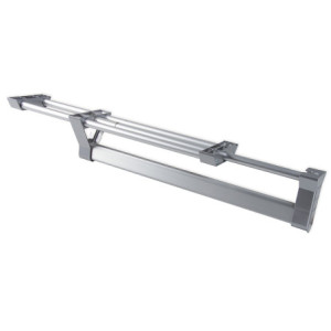 Emuca Portapantaloni estraibile, Destro, Acciaio e Tecnoplastica, Verniciato alluminio