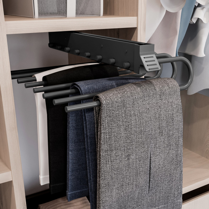 Portapantaloni estraibile, Destro, Acciaio e Tecnoplastica, Titanio