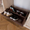 Porta scarpe estraibile laterale per armadi e cabine armadio Quartz, Sinistro, Acciaio, Titanio