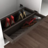 Porta scarpe estraibile laterale per armadi e cabine armadio Quartz, Sinistro, Acciaio, Titanio