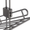 Porta scarpe estraibile laterale per armadi e cabine armadio Quartz, Destro, Acciaio, Titanio