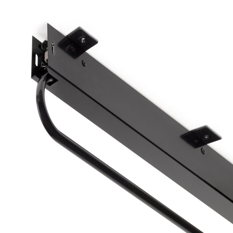 Appendiabiti estraibile per armadi di grande profondità Self, L800mm, Acciaio e Tecnoplastica, Verniciato alluminio