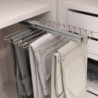 Portapantaloni estraibili, 11 aste, guide di estrazione totale, Acciaio, Titanio