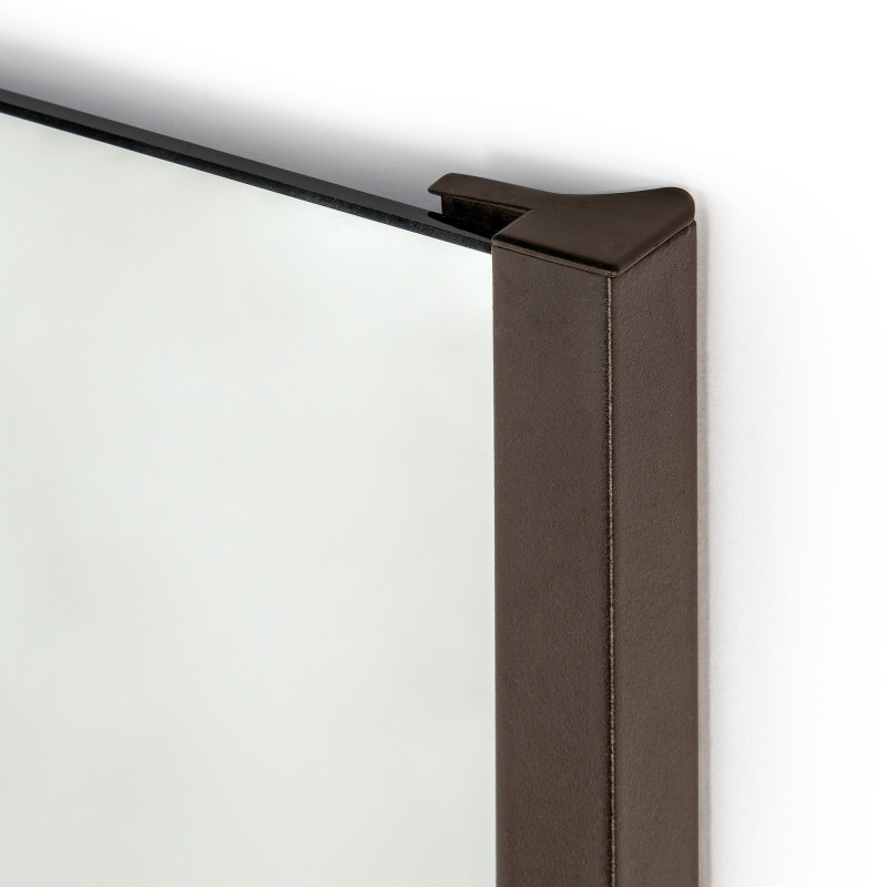 Emuca Specchio estraibile per interno dell'armadio, Acciaio e Tecnoplastica e Vetro, Verniciato alluminio