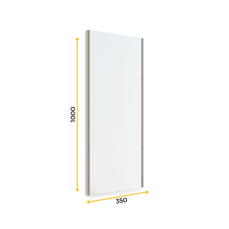 Specchio estraibile per interno dell'armadio, Acciaio e Tecnoplastica e Vetro, Nero Verniciato nero testurizzato