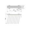 Piano da tavolo, 900x500mm, spessore 30mm, Legno, Verniciato bianco