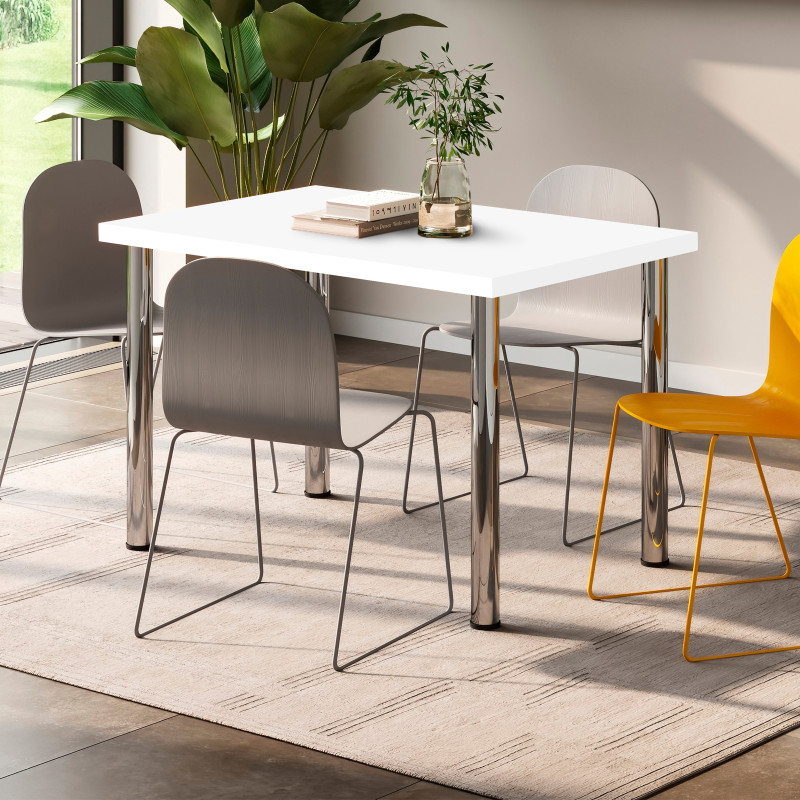 Piano da tavolo, 1150x750mm, spessore 30mm, Legno, Verniciato bianco