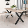 Set di supporti pieghevoli, lunghezza 203 mm, Acciaio, Verniciato bianco