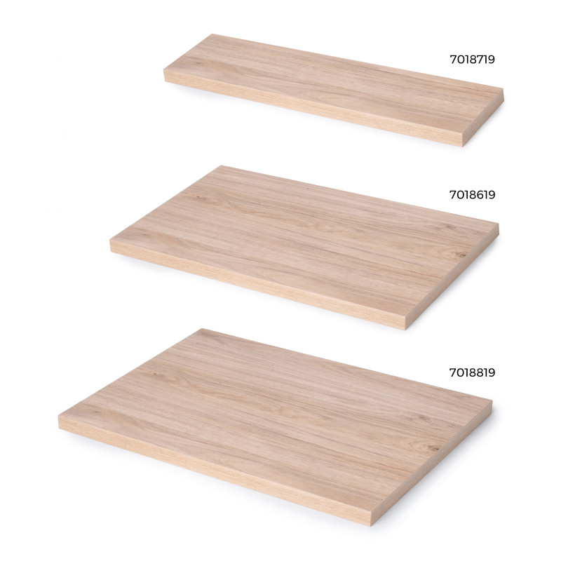 Set di supporti pieghevoli, lunghezza 203 mm, Acciaio, Verniciato bianco