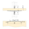 Emuca Kit di staffe per 3 ripiani in legno e 1 modulo per struttura Zero, Zama, Verniciato nero testurizzato