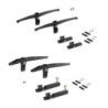 Kit di staffe per 4 ripiani in legno e 1 asta appendiabiti lunga 1 m Zero, Alluminio e Zama e Tecnoplastica, Verniciato gr