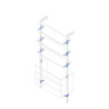 Kit di staffe per 4 ripiani in legno e 1 asta appendiabiti lunga 1 m Zero, Alluminio e Zama e Tecnoplastica, Verniciato gr
