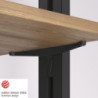 Kit di staffe per 1 ripiano in legno, 1 modulo e 1 asta di sospensione lunghezza 1m Zero, Zama, colore Grigio pietra verni