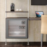 Kit di staffe per 1 ripiano in legno, 1 modulo e 1 asta di sospensione, lunghezza 1 m Zero, Zama, Verniciato nero testuriz