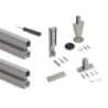 Kit di 3 mensole con staffe e supporti a parete Jagmet, lunghezza 280 mm, Acciaio, Verniciato bianco