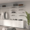 Kit di porta scarpe in metallo e telaio scorrevole a chiusura ammortizzata per armadio, regolabile, modulo 600 mm, Grigio