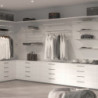 Kit di porta scarpe in metallo e telaio scorrevole a chiusura ammortizzata per armadio, regolabile, modulo 600 mm, Grigio