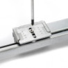 Kit di cassetto organizzatore e telaio a scorrimento con chiusura ammortizzata per armadio, regolabile, modulo 800 mm, Ner