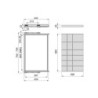 Kit di cassetto organizzatore e telaio a scorrimento con chiusura ammortizzata per armadio, regolabile, modulo 800 mm, Ner