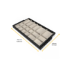 Kit di cassetto organizzatore e telaio a scorrimento con chiusura ammortizzata per armadio, regolabili, modulo 900 mm, Gri
