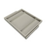 Kit di vassoio metallico e telaio a scorrimento con chiusura ammortizzata per armadio, regolabile, modulo 600 mm, Nero tes