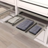 Kit di vassoio metallico e telaio a scorrimento con chiusura ammortizzata per armadio, regolabile, modulo 600 mm, Nero tes