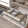 Kit di vassoio, 3 cestini organizzatori e telaio a scorrimento con chiusura ammortizzata per armadi, regolabile, modulo 90