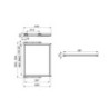 Kit di 7 aste portapantaloni e telaio a scorrimento con chiusura ammortizzata per armadi, regolabile, modulo 600 mm, testu