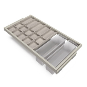 Kit di cassetti organizzatori, vassoio e telaio a scorrimento con chiusura ammortizzata per armadi, regolabile, modulo 900