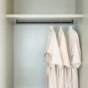 Lotto di 2 tubi appendiabiti per armadio Silk lunghezza 0,75 m con reggitubi, Alluminio e Tecnoplastica, Anodizzato opaco