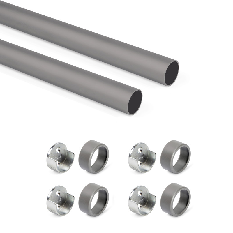 Set di spessori laterali per appendiabiti per armadio Hang, Tecnoplastica, Verniciato Moka
