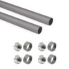 Set di spessori laterali per appendiabiti per armadio Hang, Tecnoplastica, Verniciato Moka