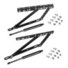 Set di meccanismi di sollevamento per letto canapè, apertura frontale, per letti da 135 cm, Acciaio, Verniciato nero