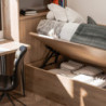 Set di meccanismi di sollevamento per letto canapè, apertura frontale, per letti da 135 cm, Acciaio, Verniciato nero
