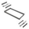 Telaio con guide a estrazione totale e chiusura morbida per accessori per armadi Quartz, 562-588mm, Alluminio e plastica