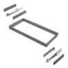 Telaio con guide a estrazione totale e chiusura morbida per accessori per armadi Quartz, 612-638mm, Alluminio e plastica