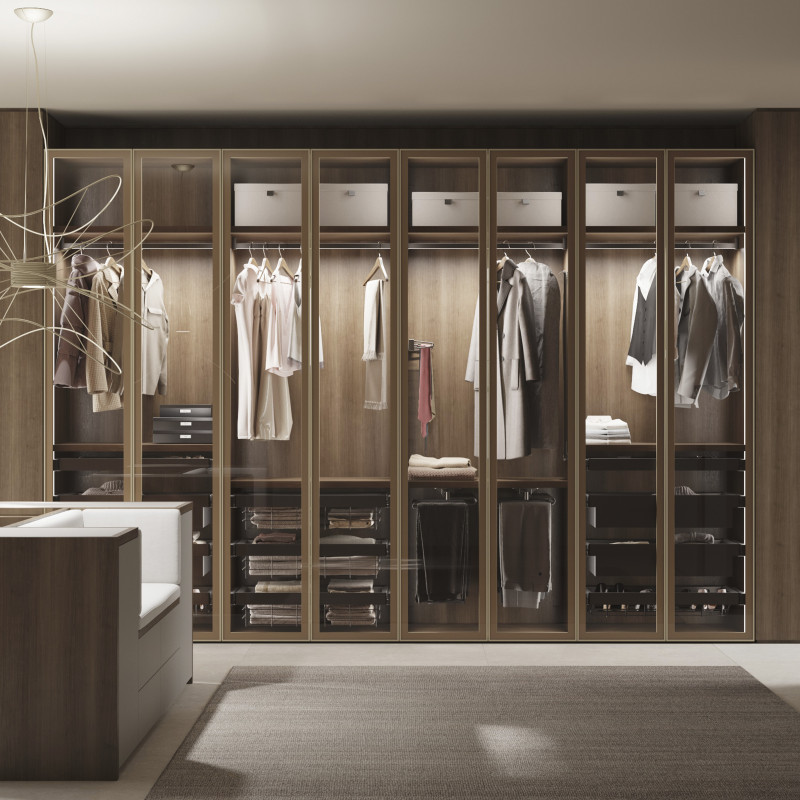 Telaio con guide a estrazione totale e chiusura morbida per accessori per armadi Quartz, 612-638mm, Alluminio e plastica