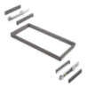 Telaio con guide a estrazione totale e chiusura morbida per accessori per armadi Quartz, 662-688mm, Alluminio e plastica