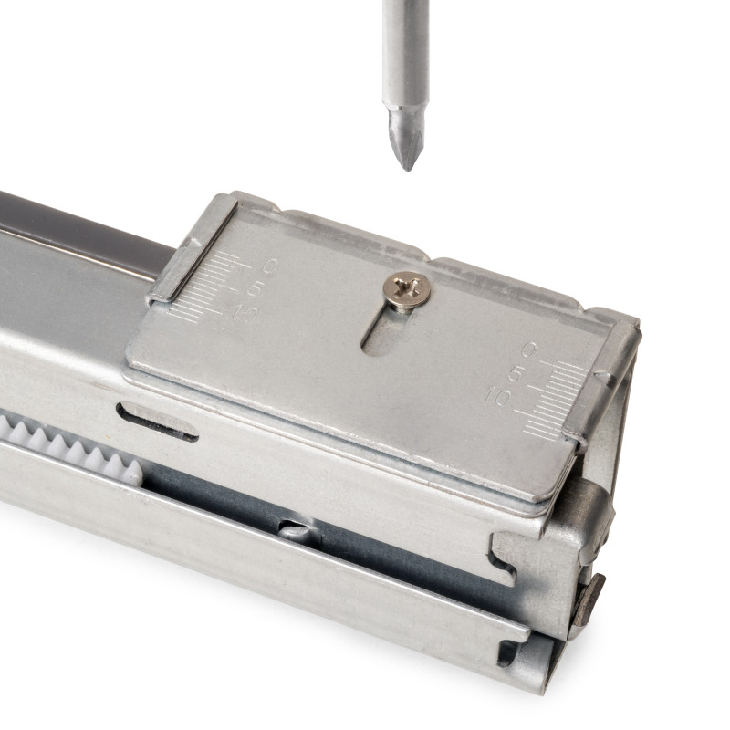 Telaio con guide a estrazione totale e chiusura morbida per accessori per armadi Quartz, 712-738mm, Alluminio e plastica