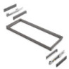 Telaio con guide a estrazione totale e chiusura morbida per accessori per armadi Quartz, 787-813mm, Alluminio e plastica