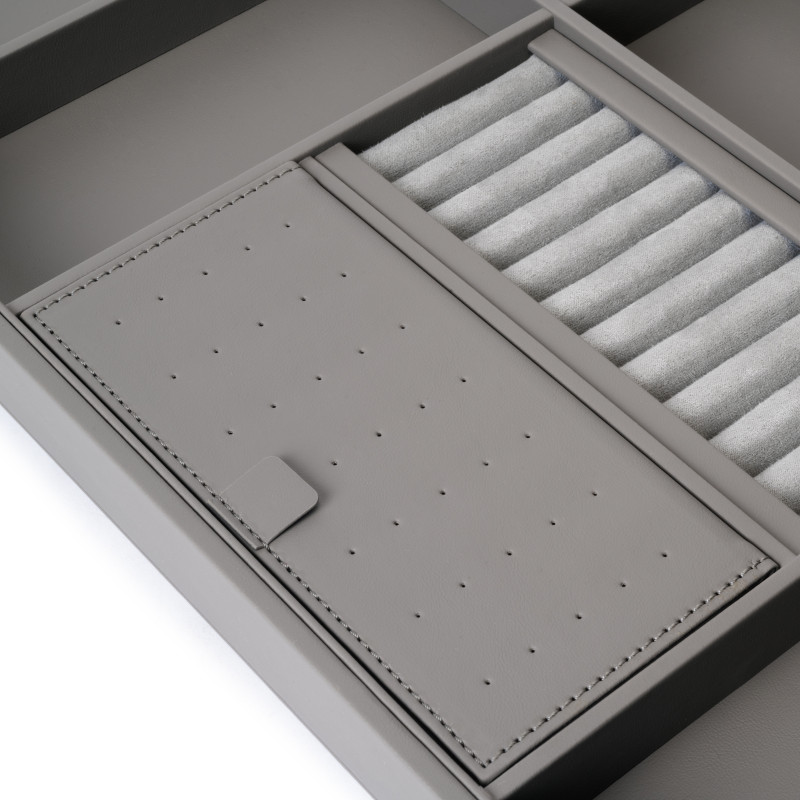 Telaio con guide a estrazione totale e chiusura morbida per accessori per armadi Quartz, 887-913mm, Alluminio e plastica