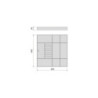Telaio con guide a estrazione totale e chiusura morbida per accessori per armadi Quartz, 887-913mm, Alluminio e plastica