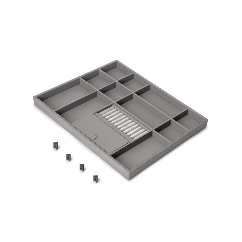 Telaio con guide a estrazione totale e chiusura morbida per accessori per armadi Quartz, 912-938mm, Alluminio e plastica