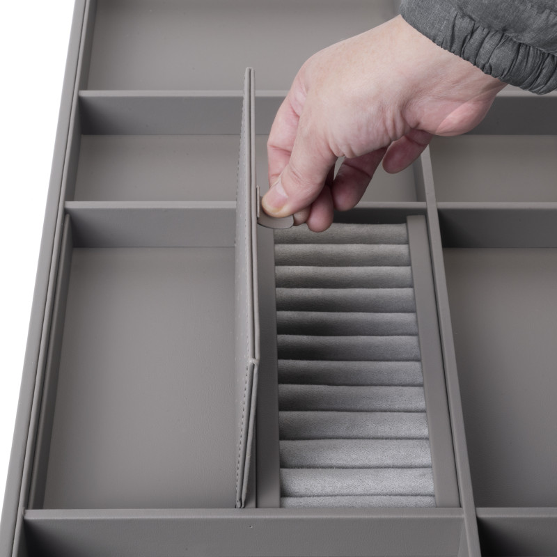 Telaio con guide a estrazione totale e chiusura morbida per accessori per armadi Quartz, 912-938mm, Alluminio e plastica