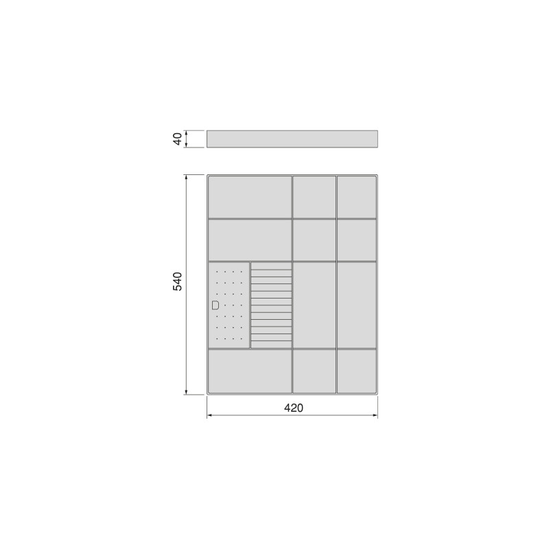Telaio con guide a estrazione totale e chiusura morbida per accessori per armadi Quartz, 912-938mm, Alluminio e plastica