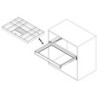 Telaio con guide a estrazione totale e chiusura morbida per accessori per armadi Quartz, 912-938mm, Alluminio e plastica