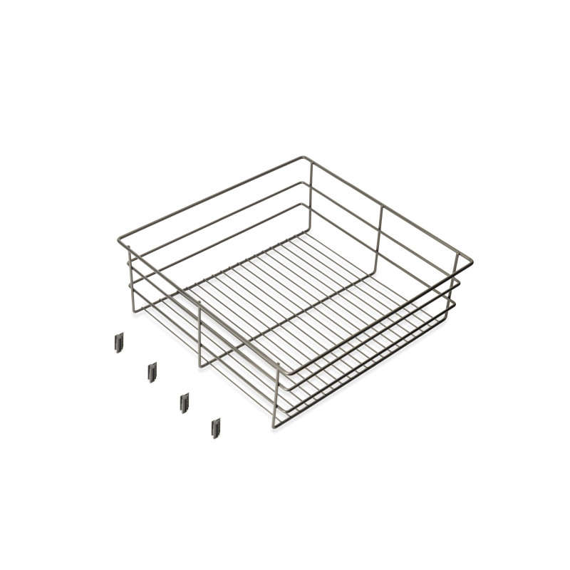 Telaio con guide a estrazione totale e chiusura morbida per accessori per armadi Quartz, 1012-1038mm, Alluminio e plastica