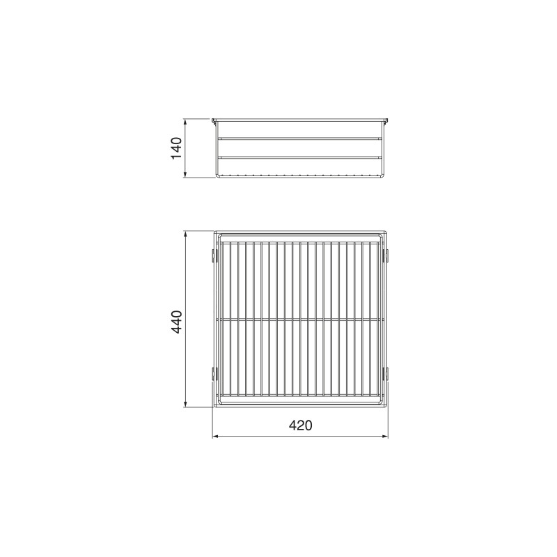 Telaio con guide a estrazione totale e chiusura morbida per accessori per armadi Quartz, 1012-1038mm, Alluminio e plastica