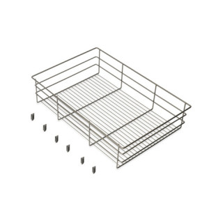 Cassetto organizzatore per armadi e cabine armadio Quartz, 440 (M60), Eco-pelle e legno, Titanio